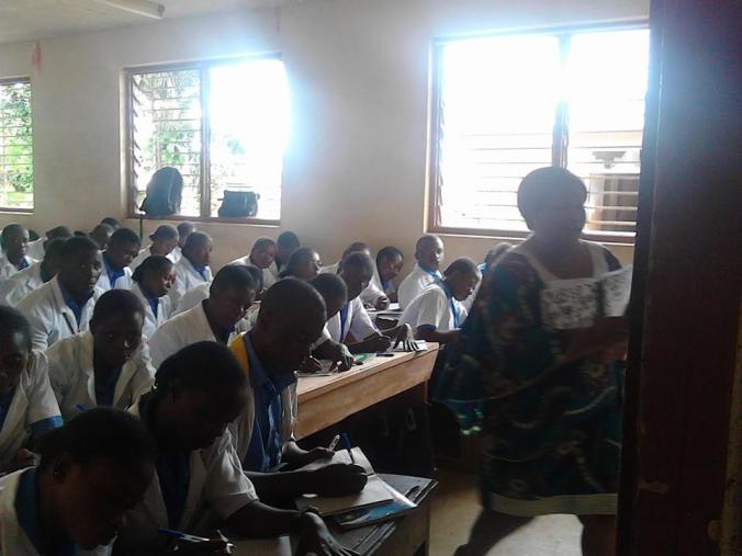 Tudents actively in class at GTTTC Kumba